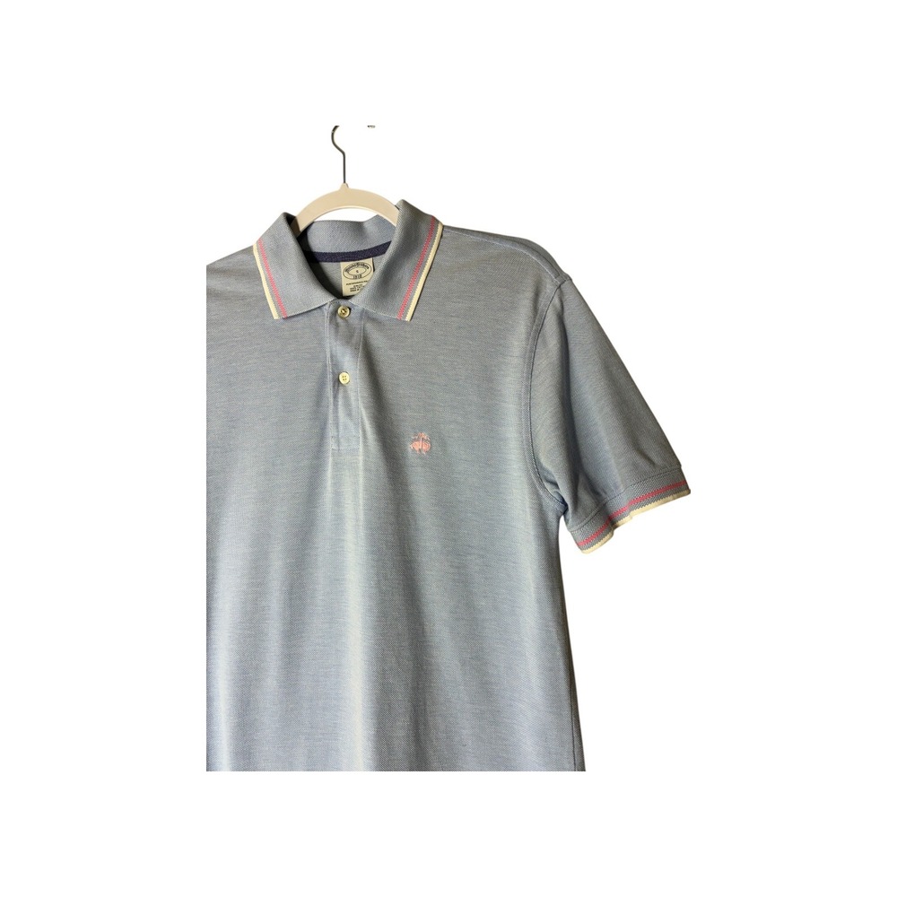 Brooks Brothers 1818‎ Performance Polo Shirt Slim Fit Mens Size S Blue Cotton